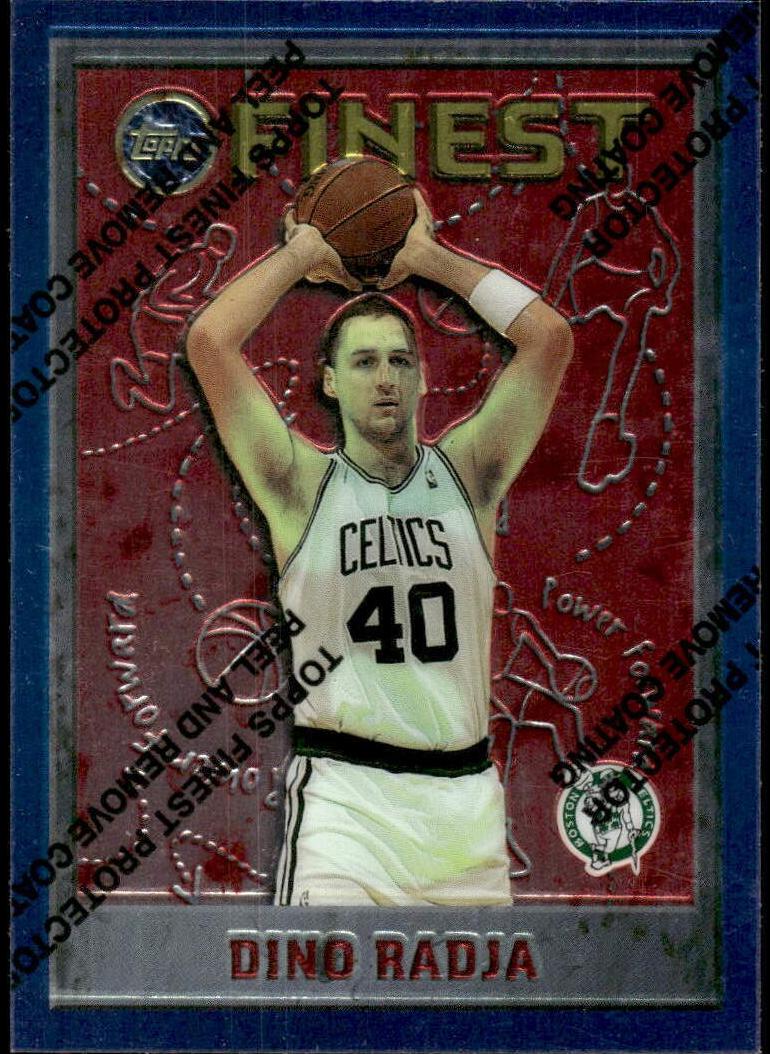 1995 Topps Finest Basketball Refractor Dino Radja #65 PSA 9