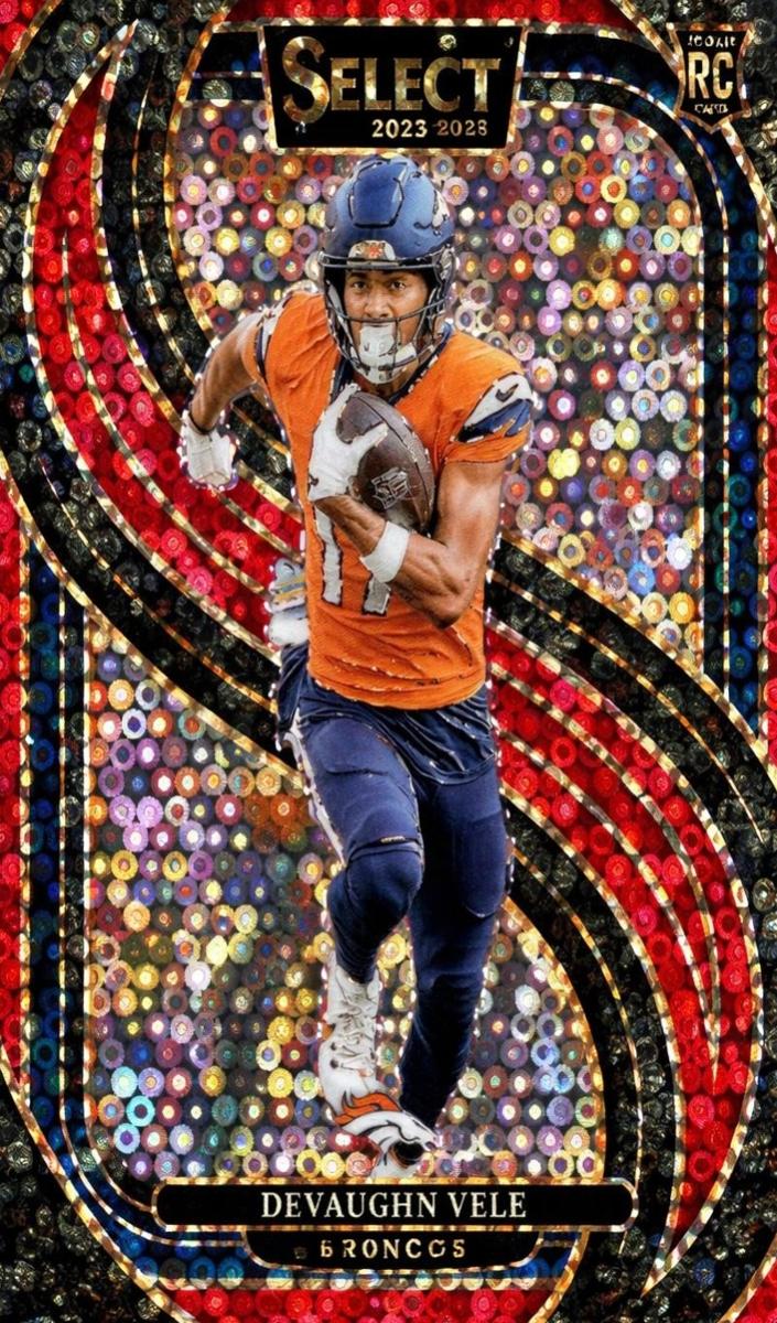 2024 Panini Select Football Red Disco Devaughn Vele #150 PSA 10
