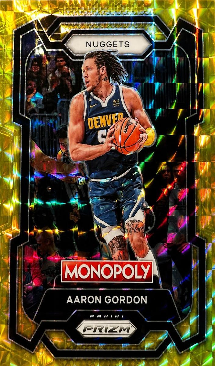 2023 Panini Prizm Monopoly Basketball Gold Aaron Gordon #2 PSA 8.5
