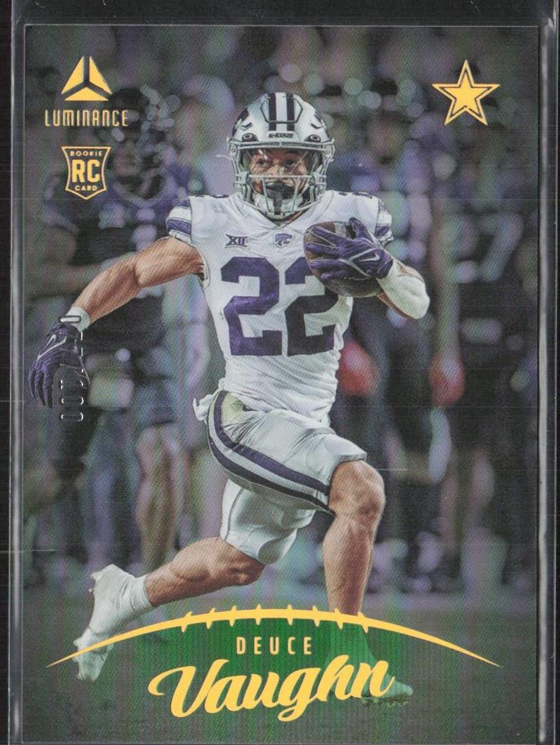 2023 Panini Luminance Football Green Deuce Vaughn #142