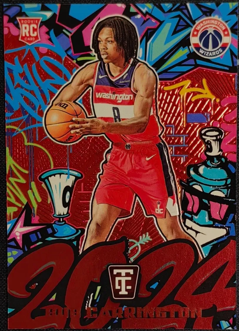 2024 Panini Totally Certified Basketball Mirror Red Bub Carrington #21