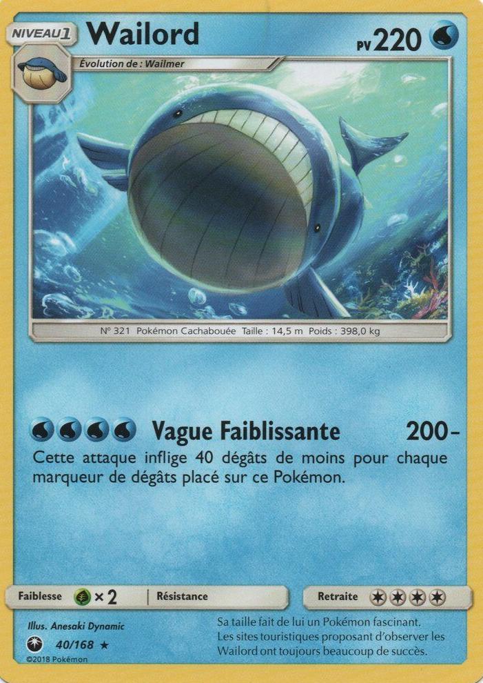 2018 Pokemon Sun & Moon Celestial Storm Wailord #40