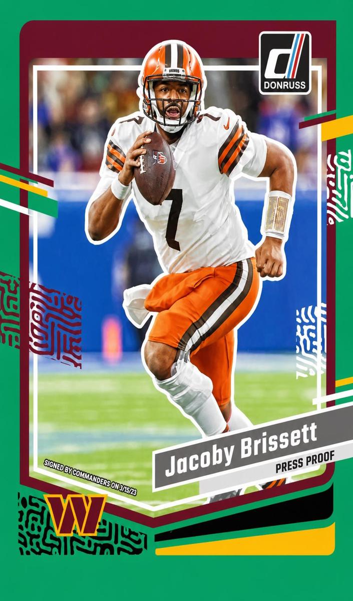 2023 Panini Donruss Football Press Proof Green Jacoby Brissett #297