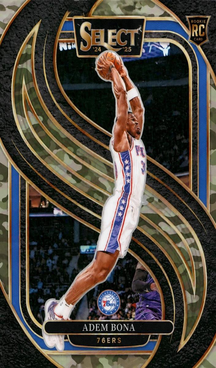 2024 Panini Select Basketball Green Camo Adem Bona #196 PSA 9