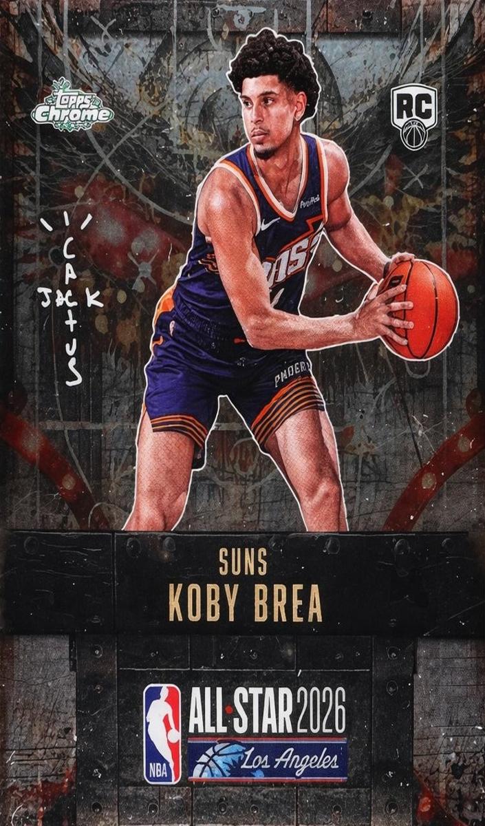 2025 Topps Chrome Cactus Jack X NBA All-Star Game Basketball Koby Brea #92 PSA 9