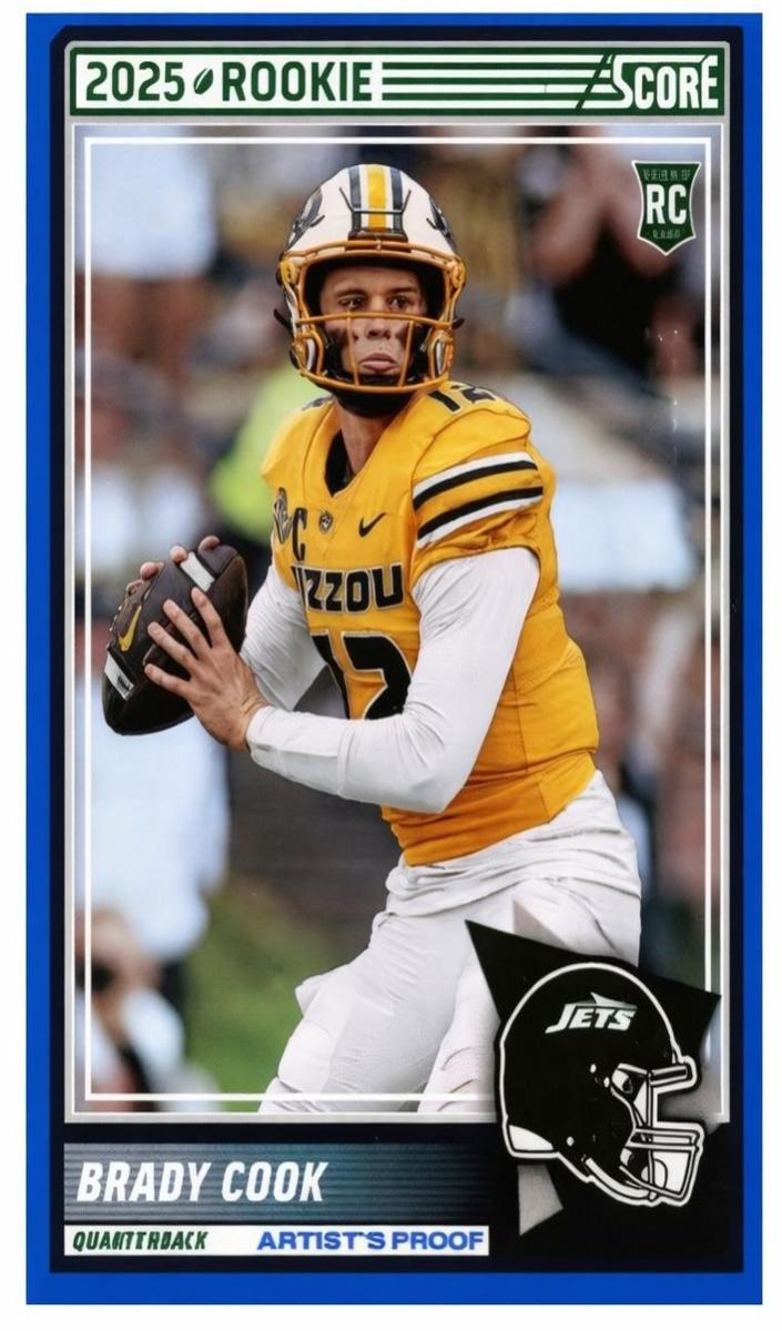 2025 Panini Score Football Artist's Proof Brady Cook #36