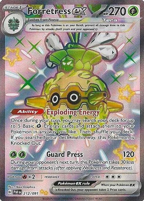 2024 Pokemon Scarlet & Violet Paldean Fates Forretress #212
