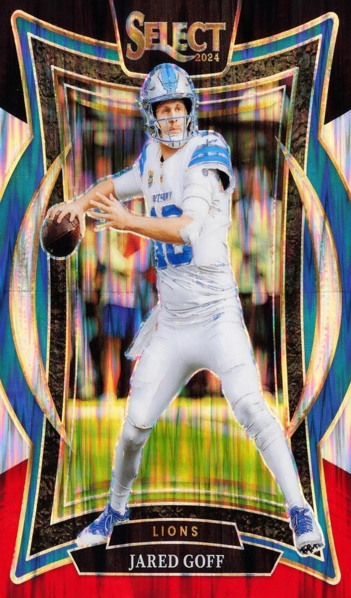2024 Panini Select Football Black and Red Shock Jared Goff #36 PSA 9