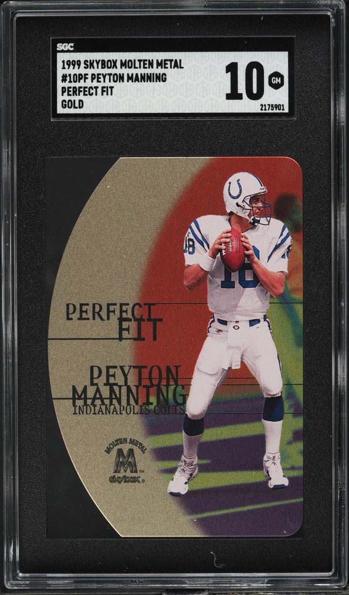 1999 Skybox Molten Metal Football Gold Peyton Manning #10PF