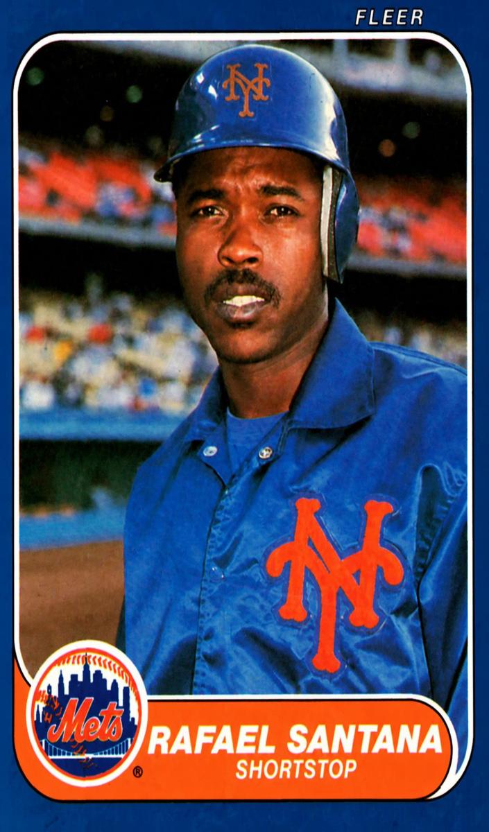 1986 Fleer Baseball Rafael Santana #93
