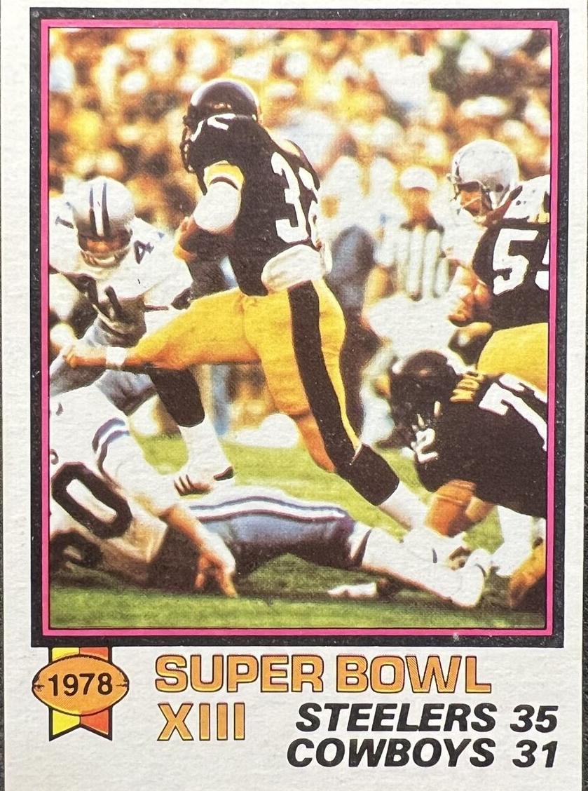 1979 Topps Football Super Bowl XIII #168 PSA 8