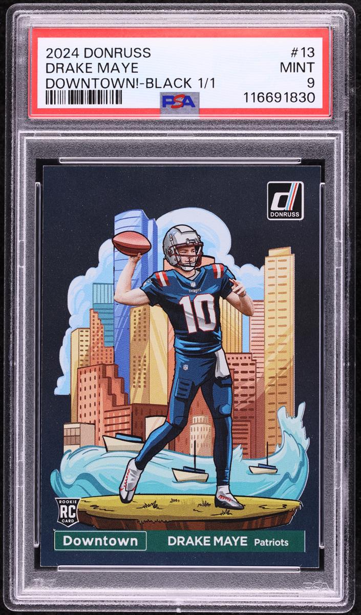 2024 Panini Donruss Football Black Drake Maye #13 PSA 8.5