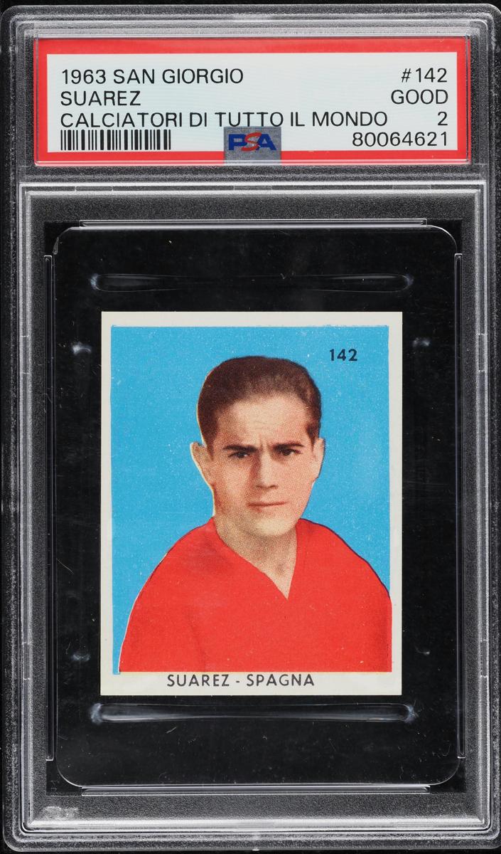 1963 San Giorgio Calciatori DI Tutto IL Mondo Soccer Suarez #142 PSA 2