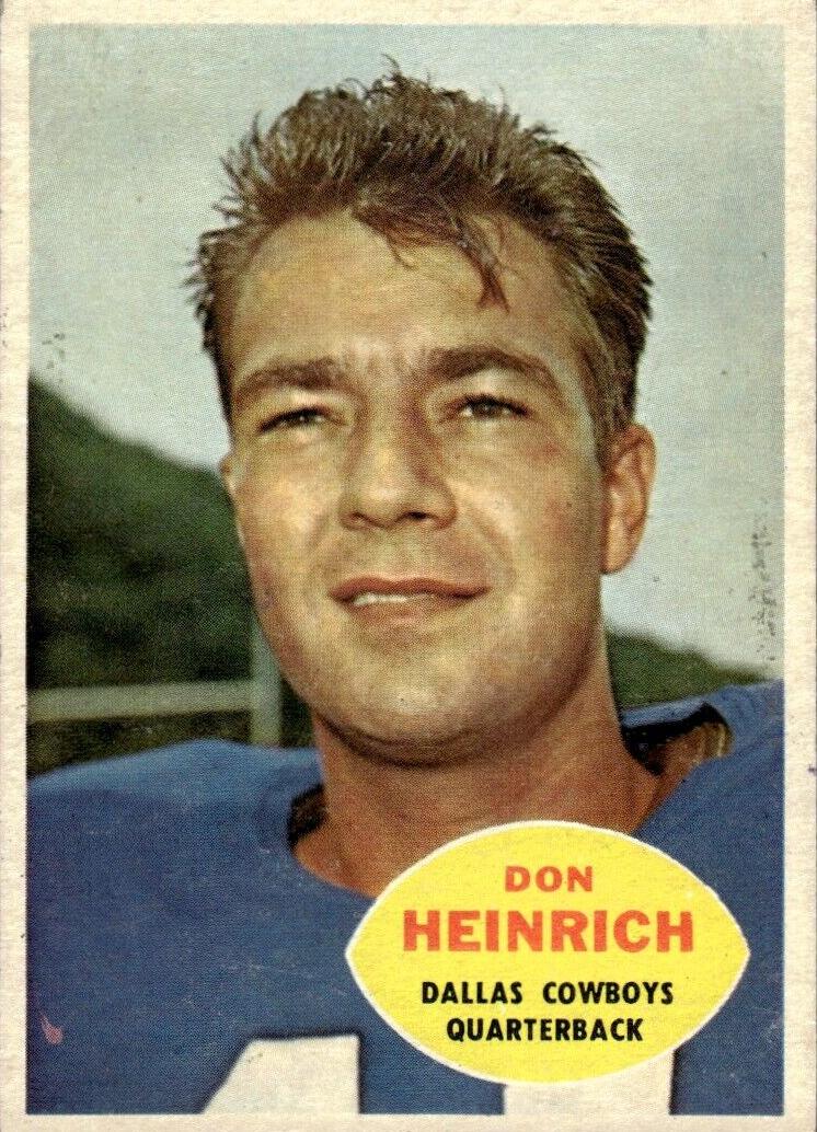 1960 Topps Football Don Heinrich #32