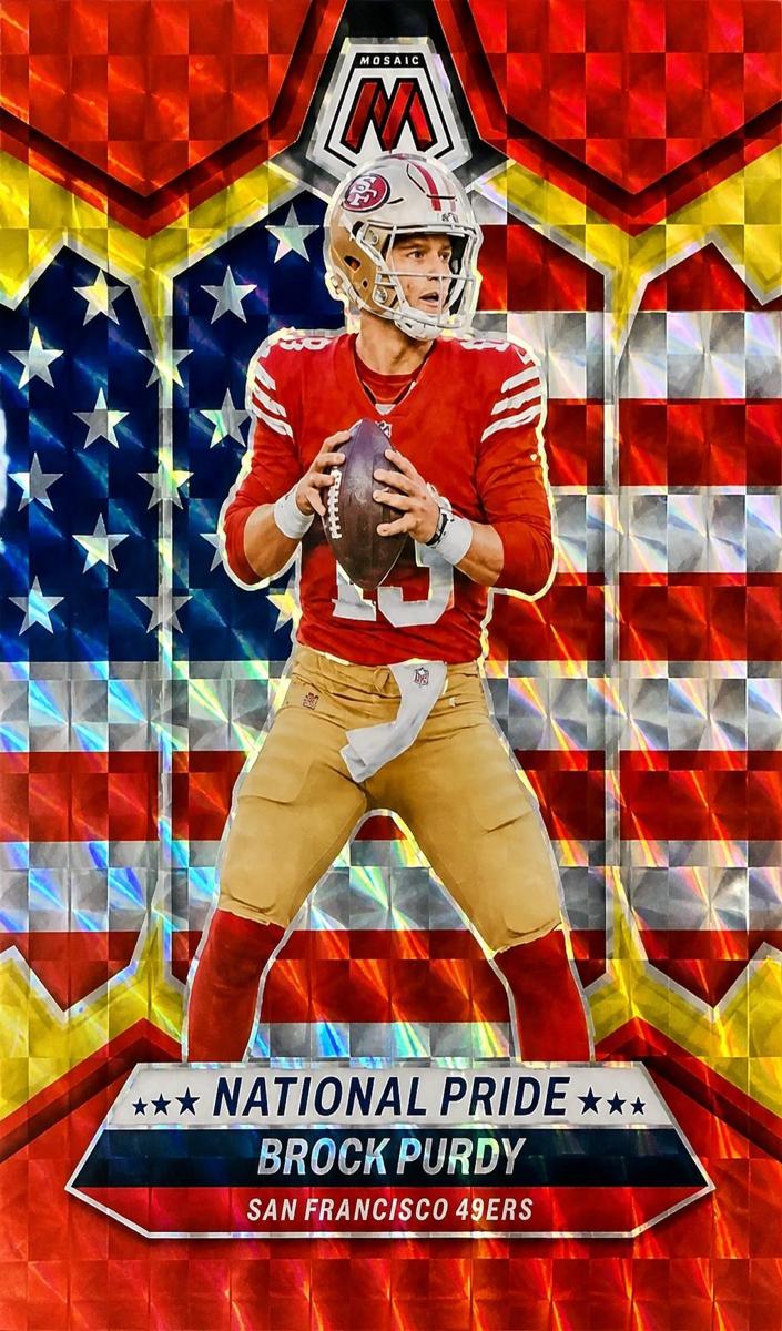 2024 Panini Mosaic Football Choice Fusion Red and Yellow Brock Purdy #255