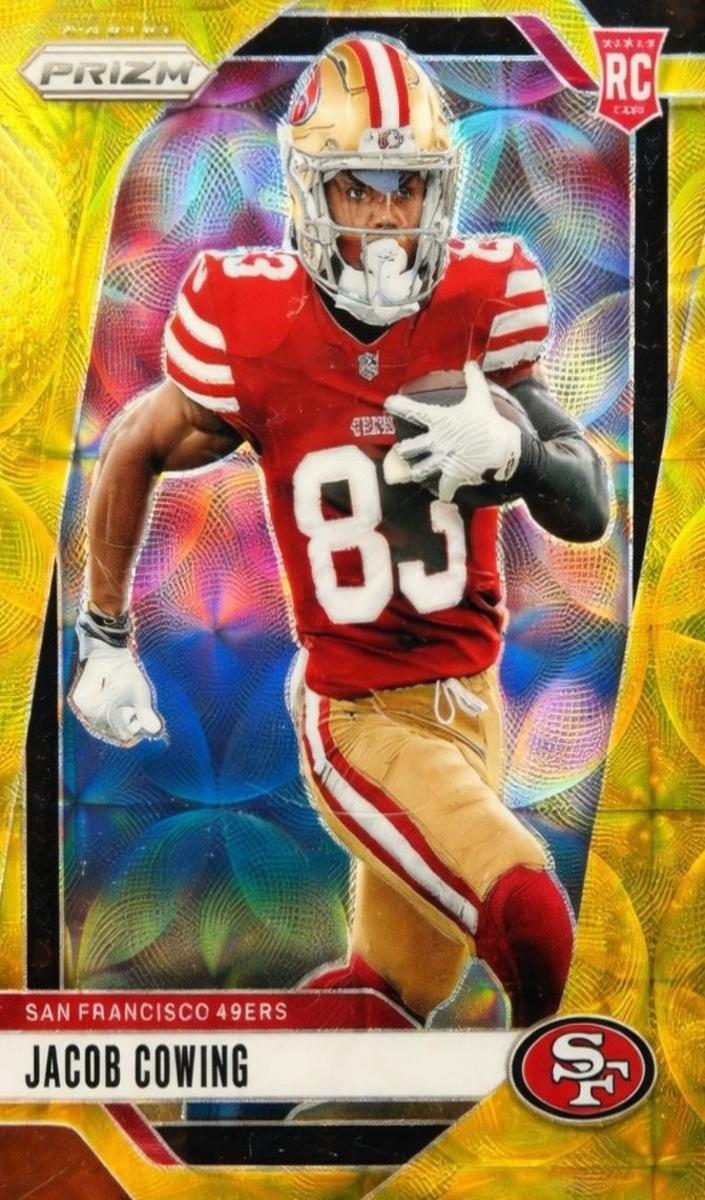 2024 Panini Prizm Football Choice Gold Jacob Cowing #335 PSA 9