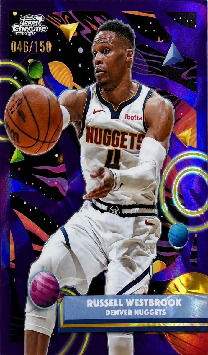 2025 Topps Cosmic Chrome Basketball Purple Nebula Refractor Russell Westbrook #43