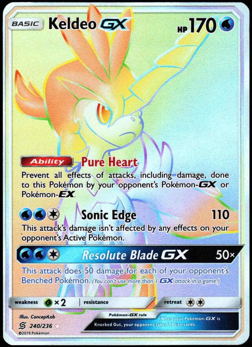 2019 Pokemon Sun & Moon Unified Minds Keldeo #240 PSA 9