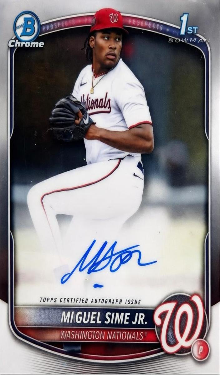 2025 Bowman Draft Chrome Baseball Miguel Sime Jr. #CPA-MS PSA 10