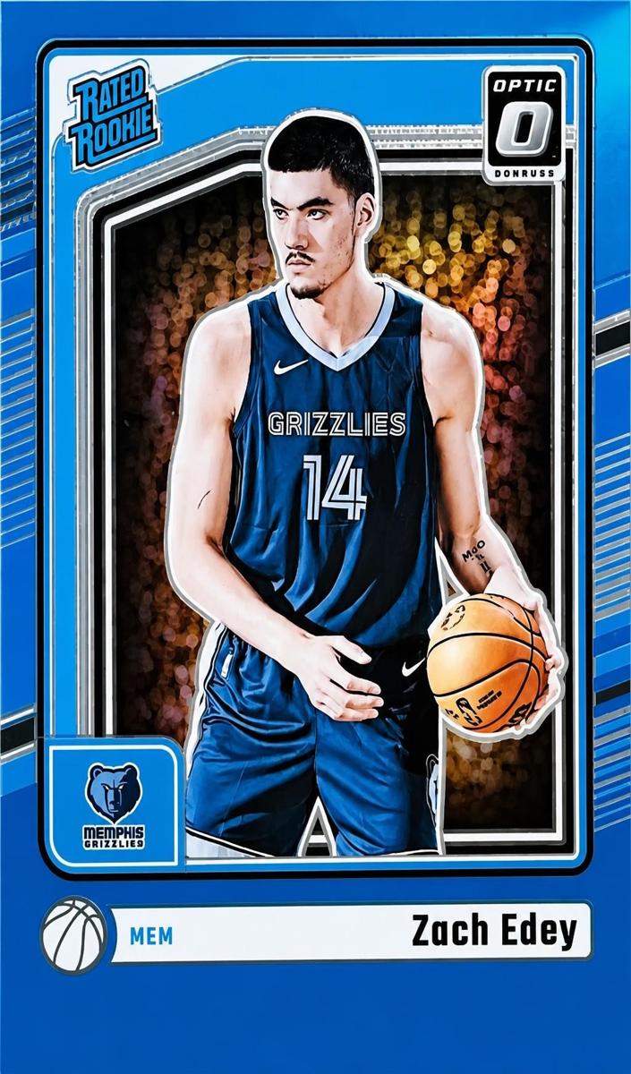 2024 Donruss Optic Basketball Aqua Zach Edey #288 PSA 9