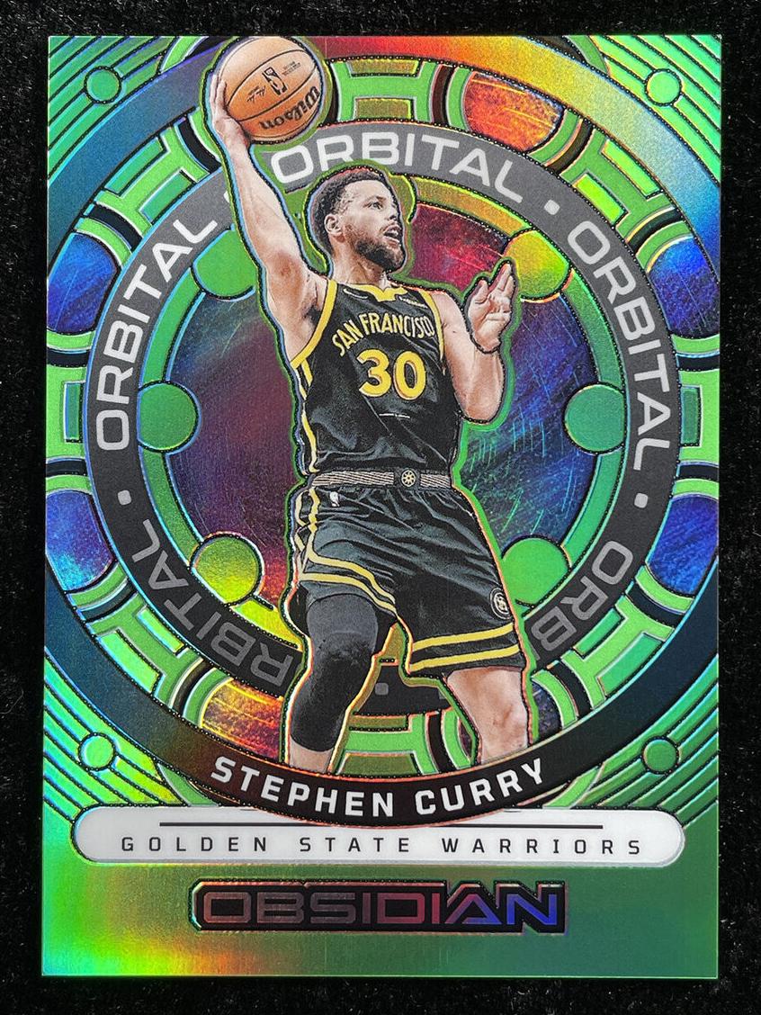 2023 Panini Obsidian Basketball Electric Etch Green Flood Stephen Curry #21
