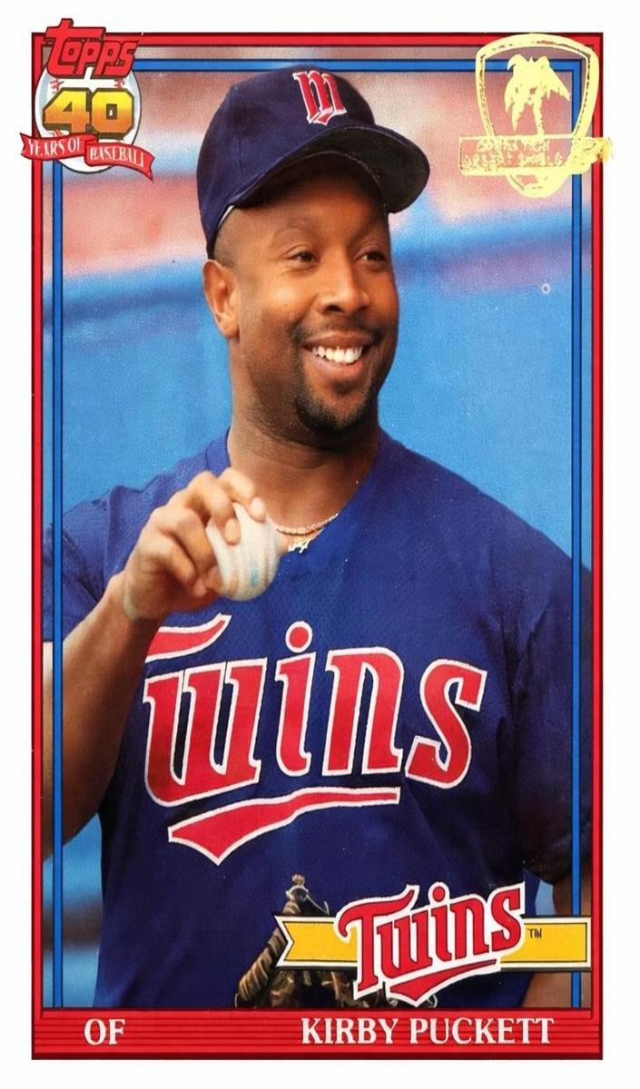 1991 Topps Baseball Kirby Puckett #300 PSA 8