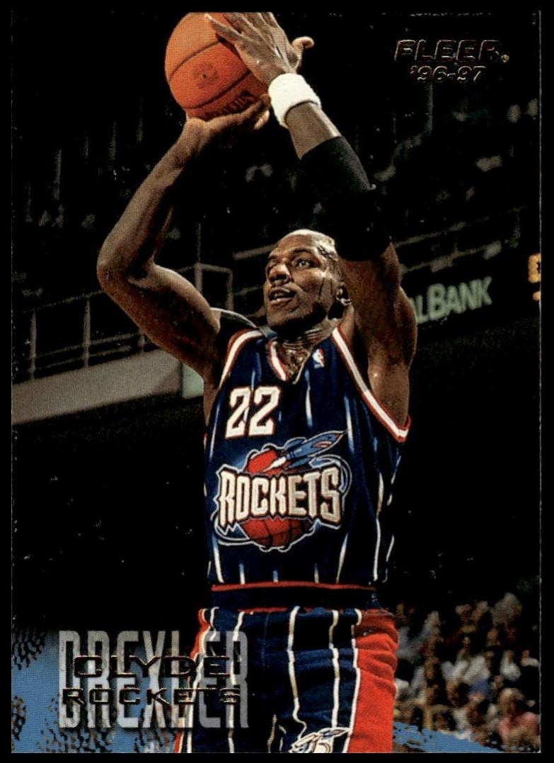 1996 Fleer Basketball Clyde Drexler #40