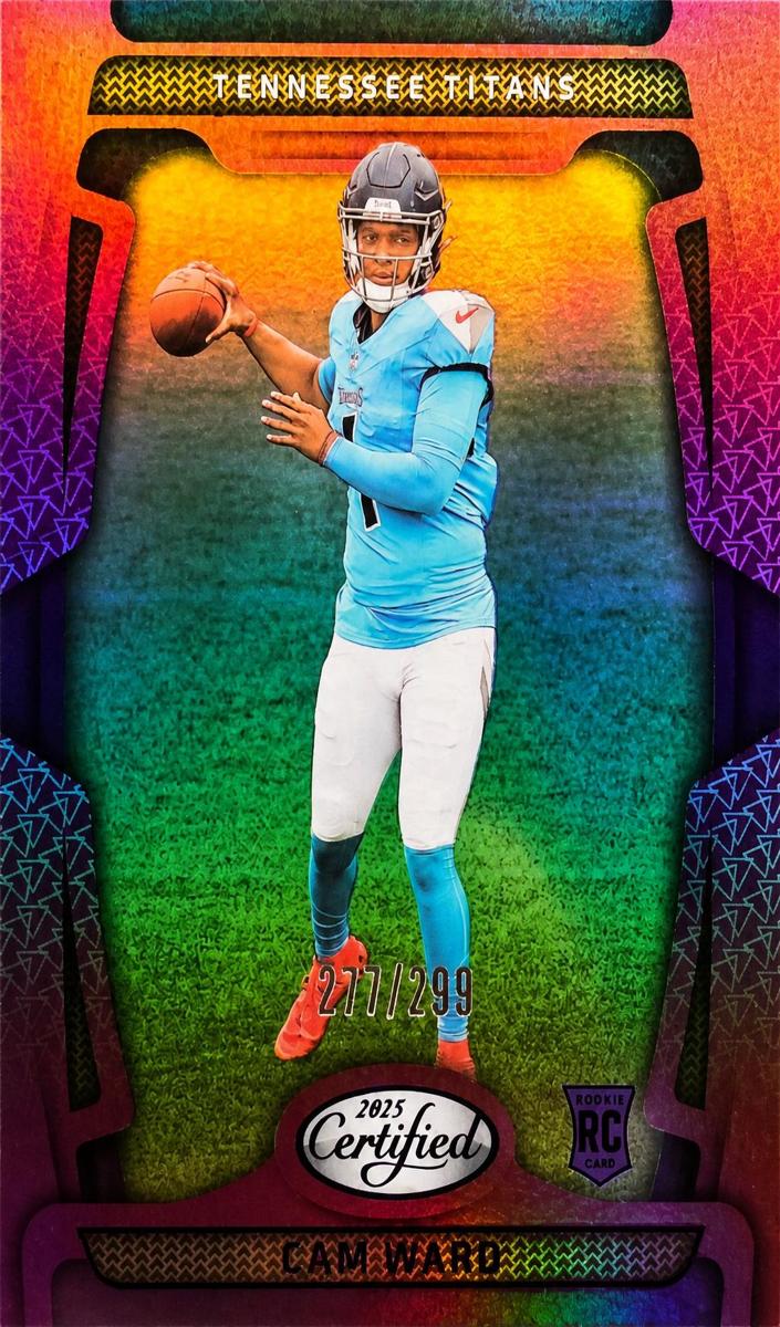 2025 Panini Certified Football Mirror Purple Cam Ward #200