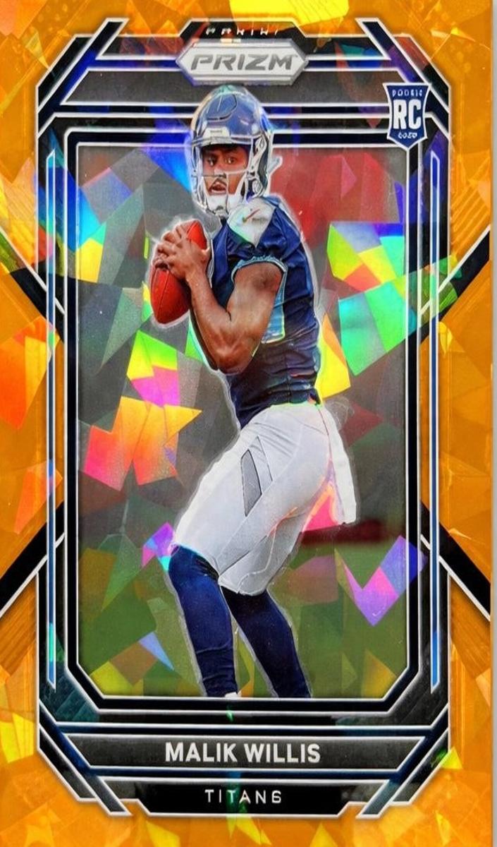 2022 Panini Prizm Football Orange Ice Malik Willis #303 PSA 9