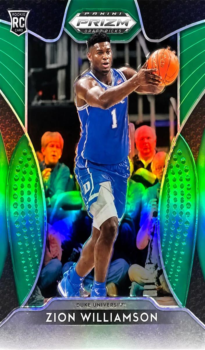 2019 Panini Prizm Draft Picks Basketball Green Zion Williamson #64