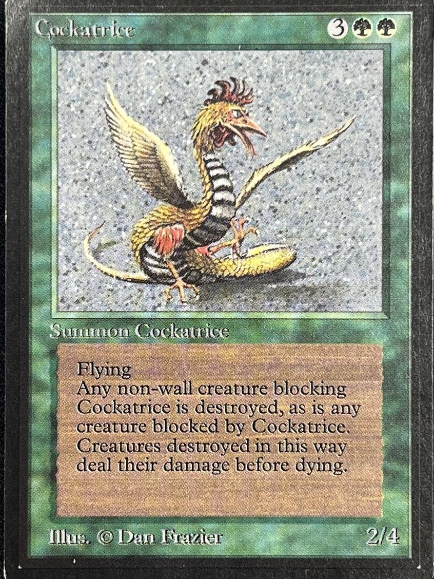 1993 Magic The Gathering Beta Cockatrice #NNO BGS 8