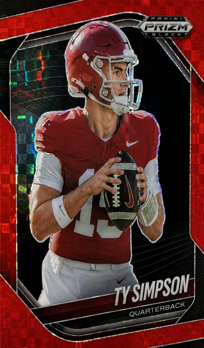 2025 Panini Prizm Black Football Red Power Ty Simpson #152