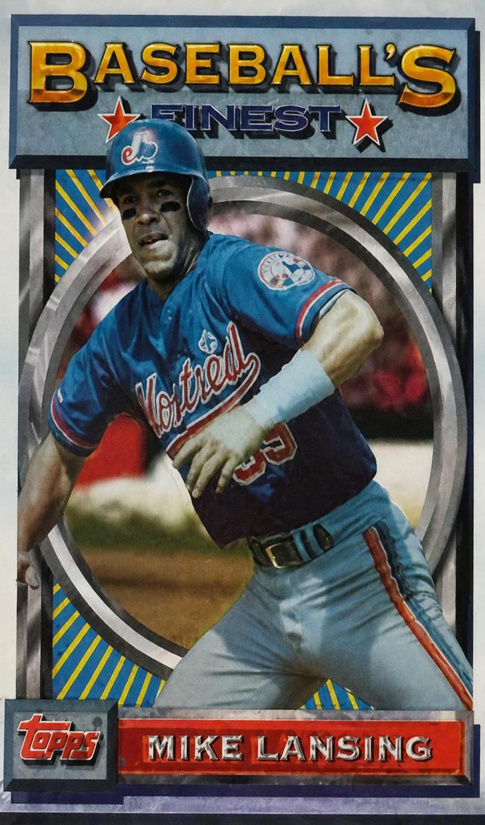 1993 Topps Finest Baseball Mike Lansing #186 PSA 9