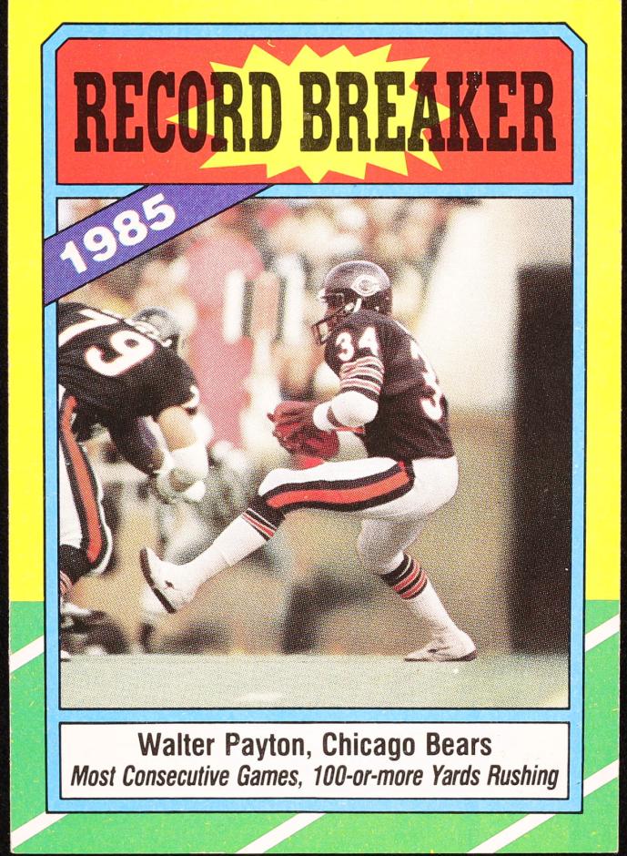 1986 Topps Football Walter Payton #7 PSA 9