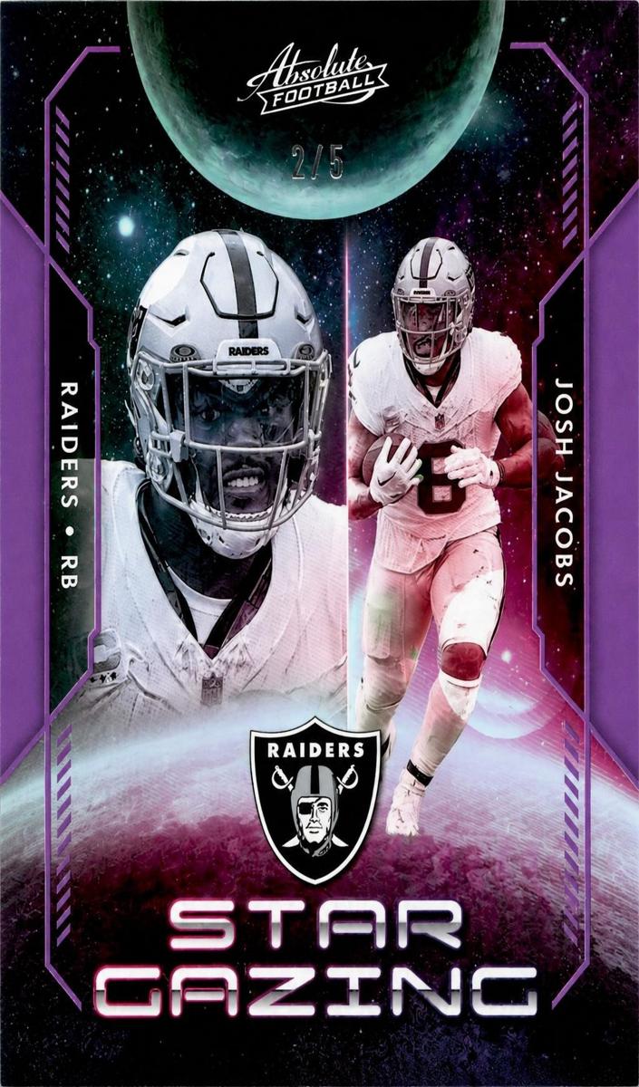 2023 Panini Absolute Football Spectrum Purple Josh Jacobs #SG-11