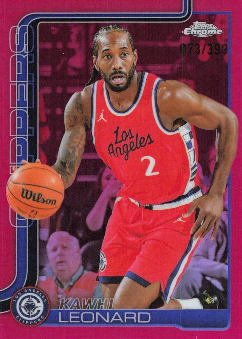 2025 Topps Chrome Basketball Magenta Refractor Kawhi Leonard #44