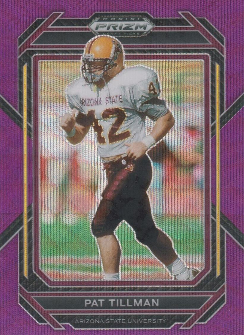 2023 Panini Prizm Draft Picks Football Purple Wave Pat Tillman #100