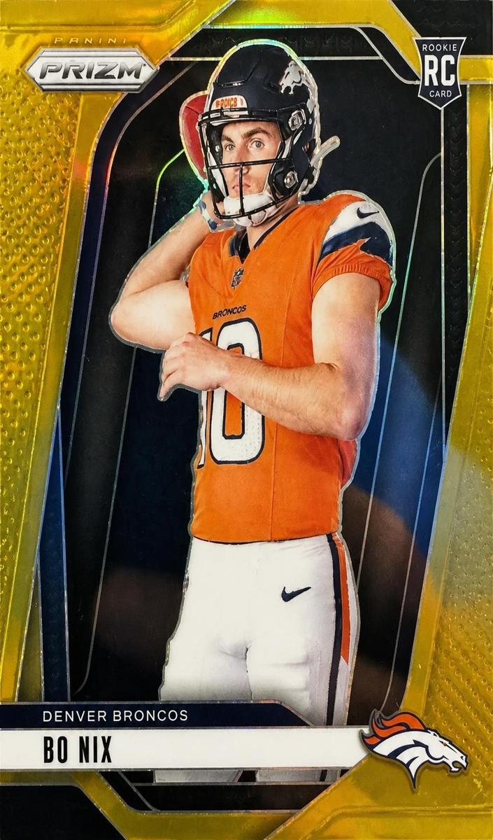 2024 Panini Prizm Football Gold Bo Nix #5