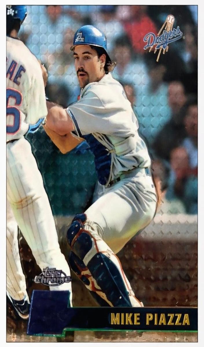 1996 Topps Chrome Baseball Refractor Mike Piazza #93 PSA 10