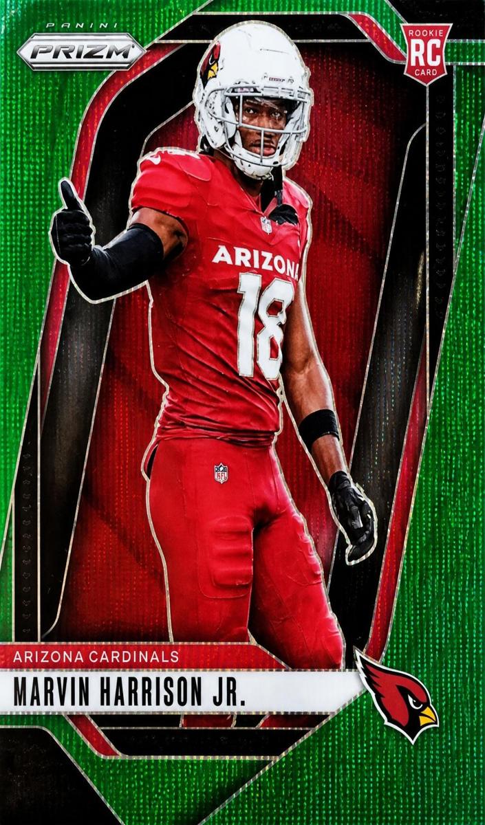 2024 Panini Prizm Football Green Wave Marvin Harrison Jr. #30 PSA 9