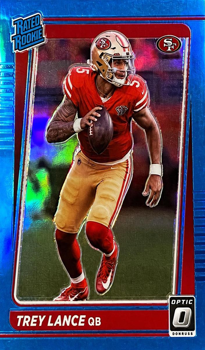 2021 Donruss Optic Football Aqua Trey Lance #203 SGC 9.5