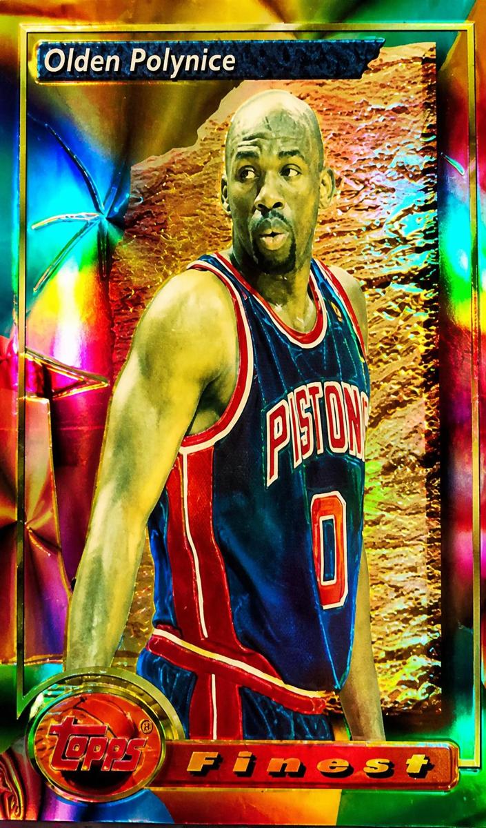 1993 Topps Finest Basketball Refractor Olden Polynice #152 PSA 9