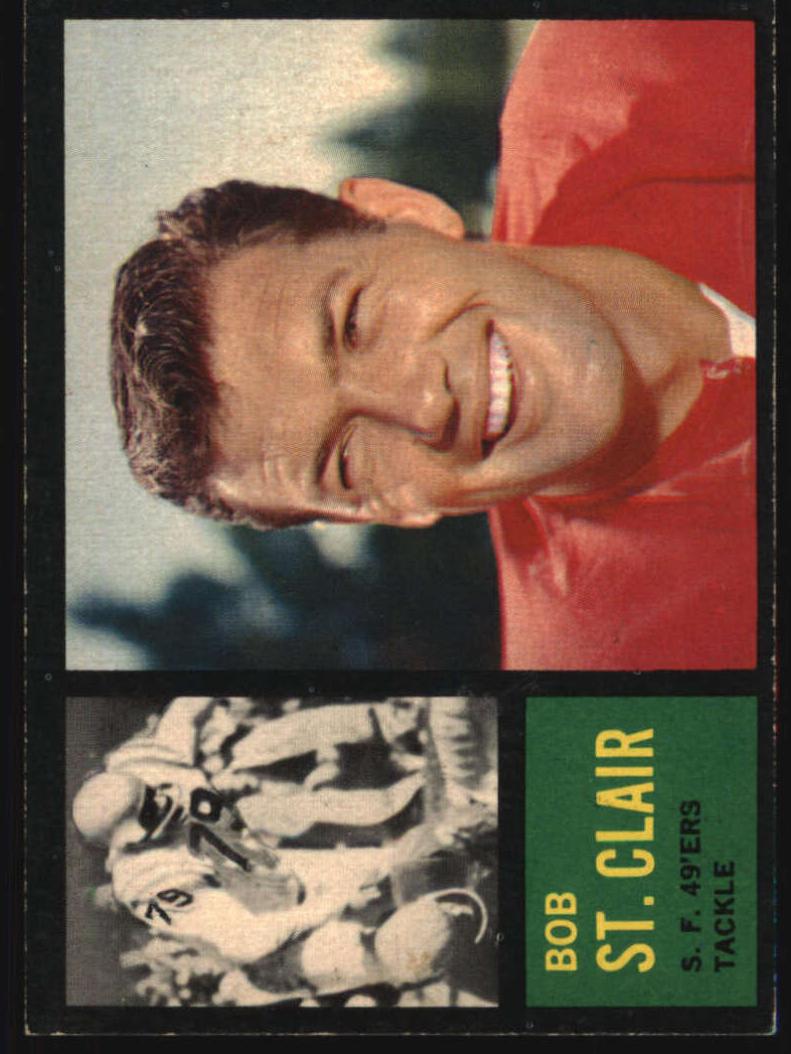 1962 Topps Football Bob St. Clair #157 PSA 8