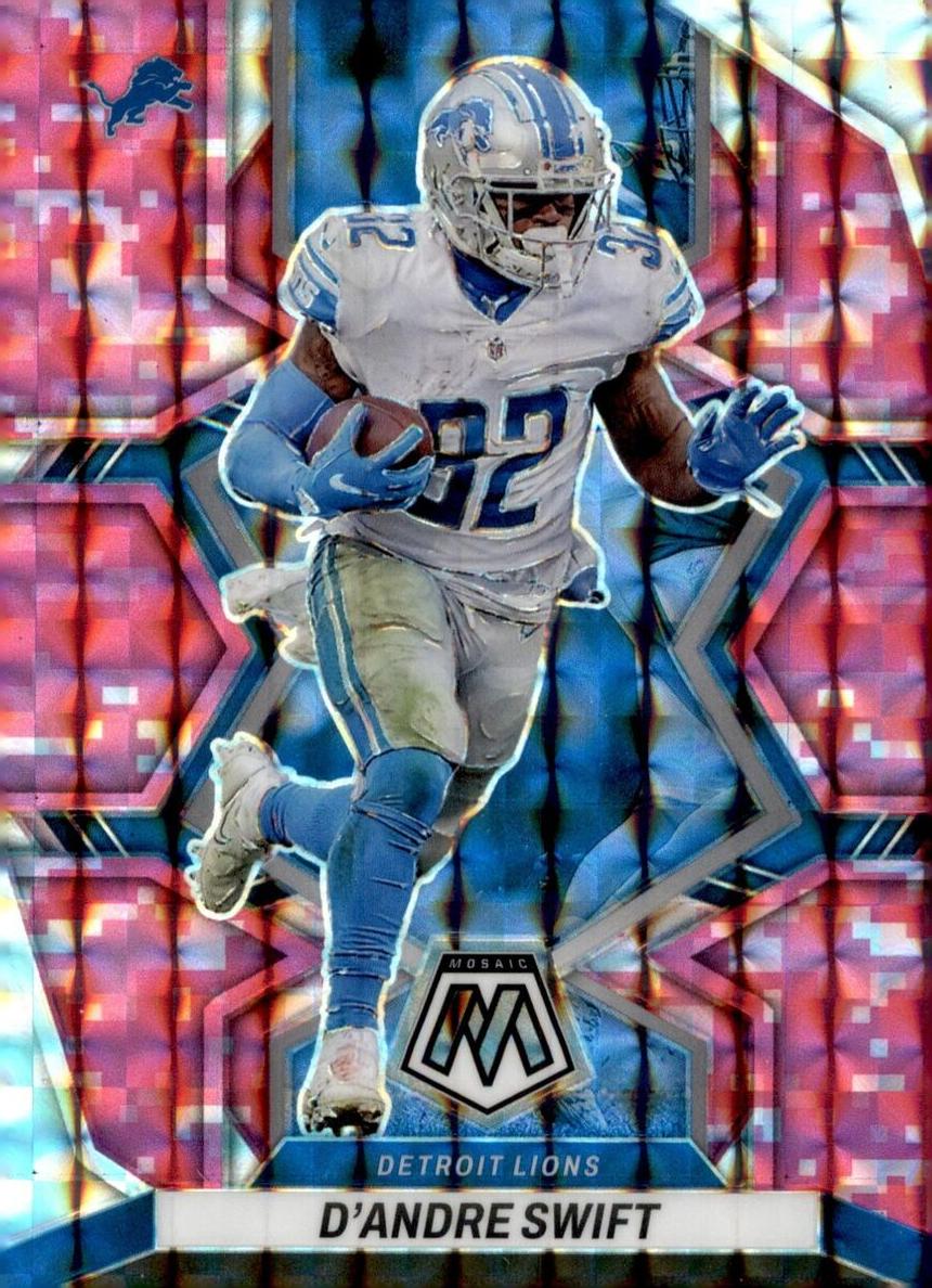 2022 Panini Mosaic Football Camo Pink D'Andre Swift #65