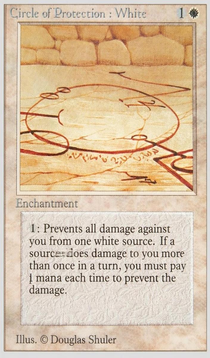 1993 Magic The Gathering Alpha Circle of Protection: White #NNO BGS 8