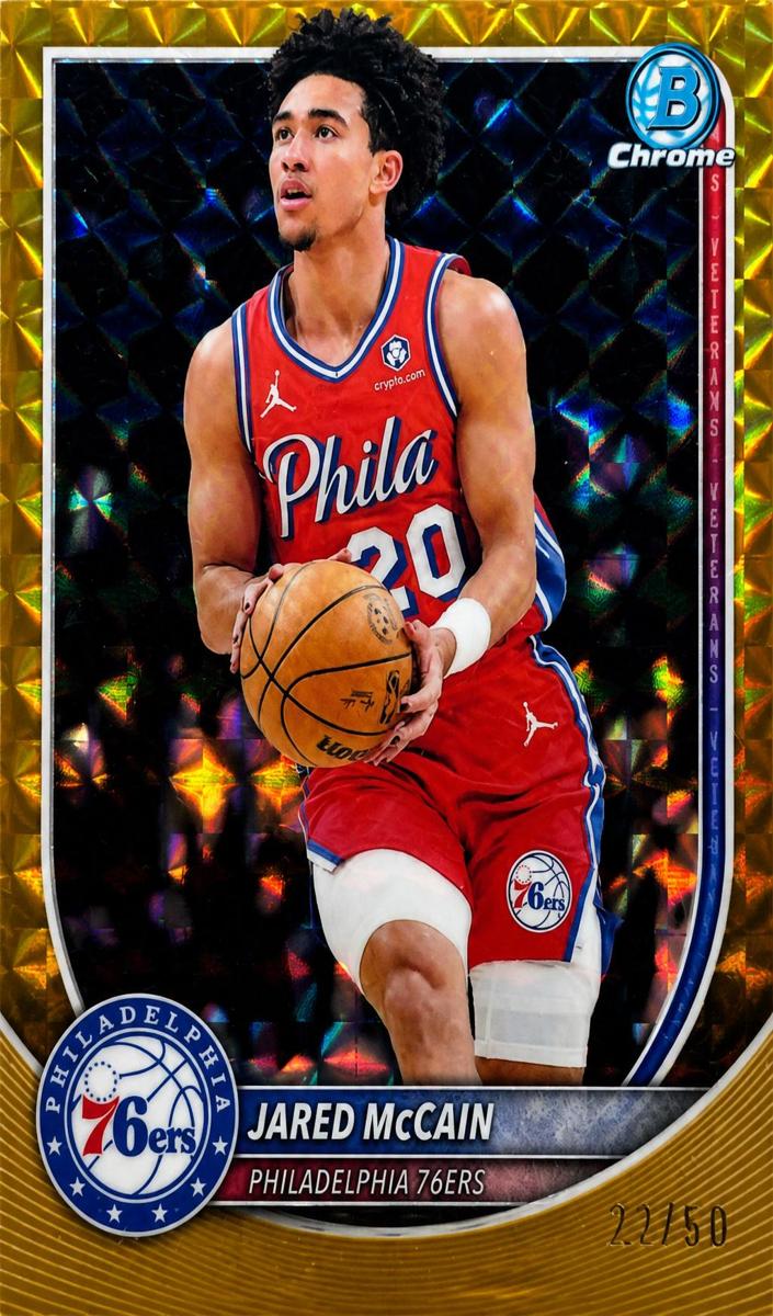 2025 Bowman Basketball Gold Geometric Refractor Jared McCain #BCV-65