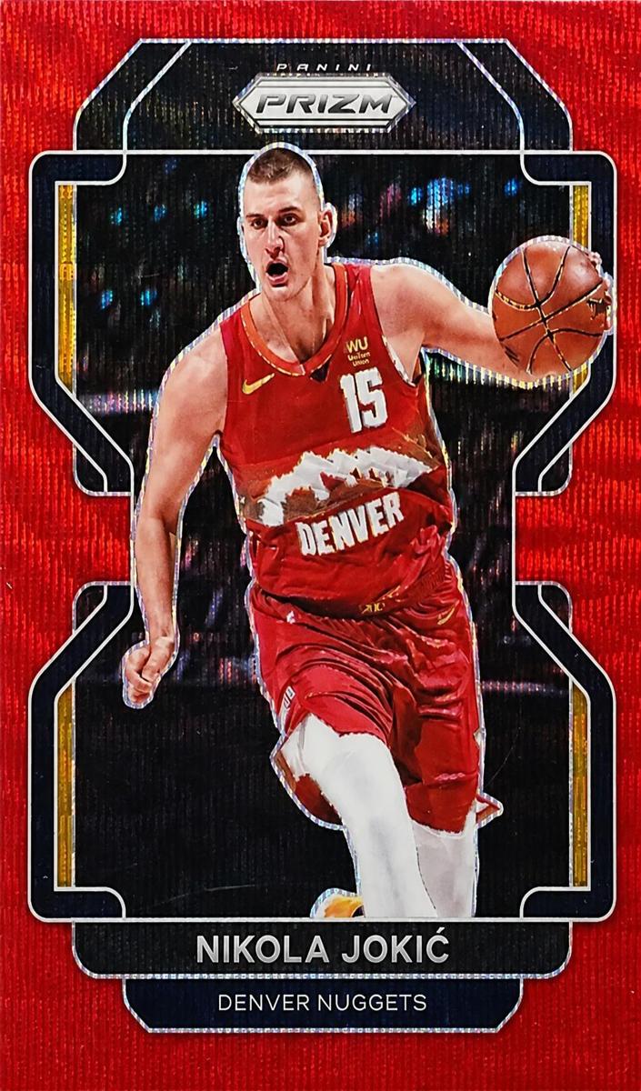 2021 Panini Prizm Basketball Prizms Ruby Wave Nikola Jokic #32 PSA 7.5