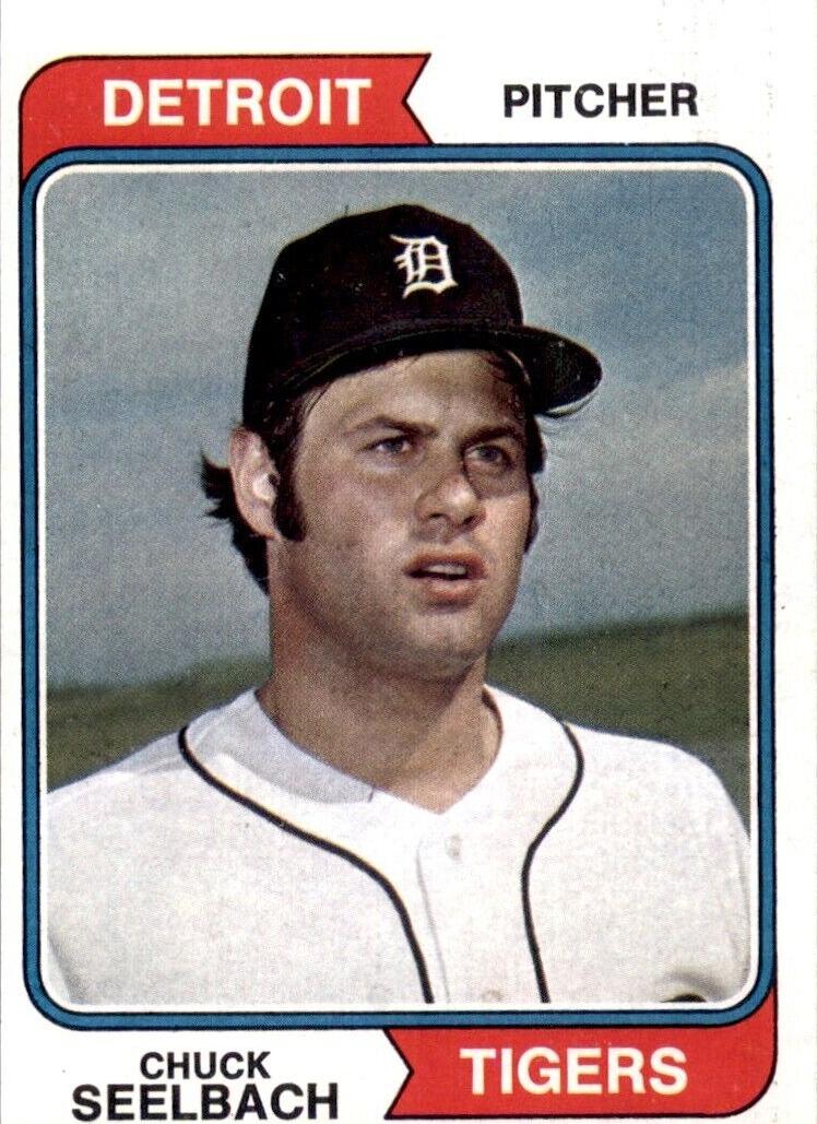 1974 Topps Baseball Chuck Seelbach #292 PSA 9