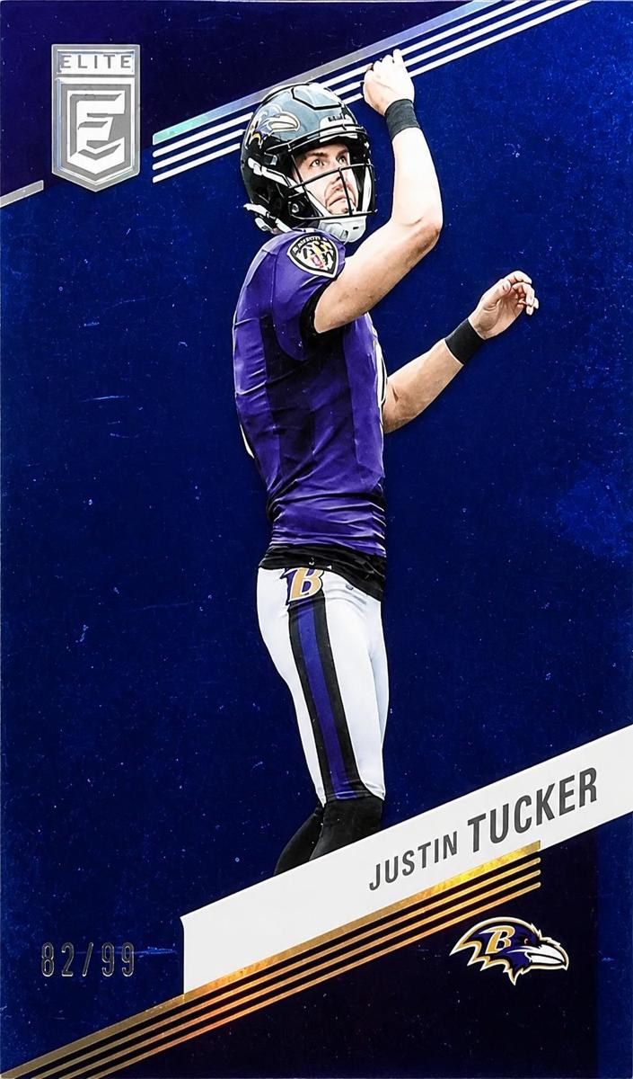 2023 Donruss Elite Football Blue Justin Tucker #63