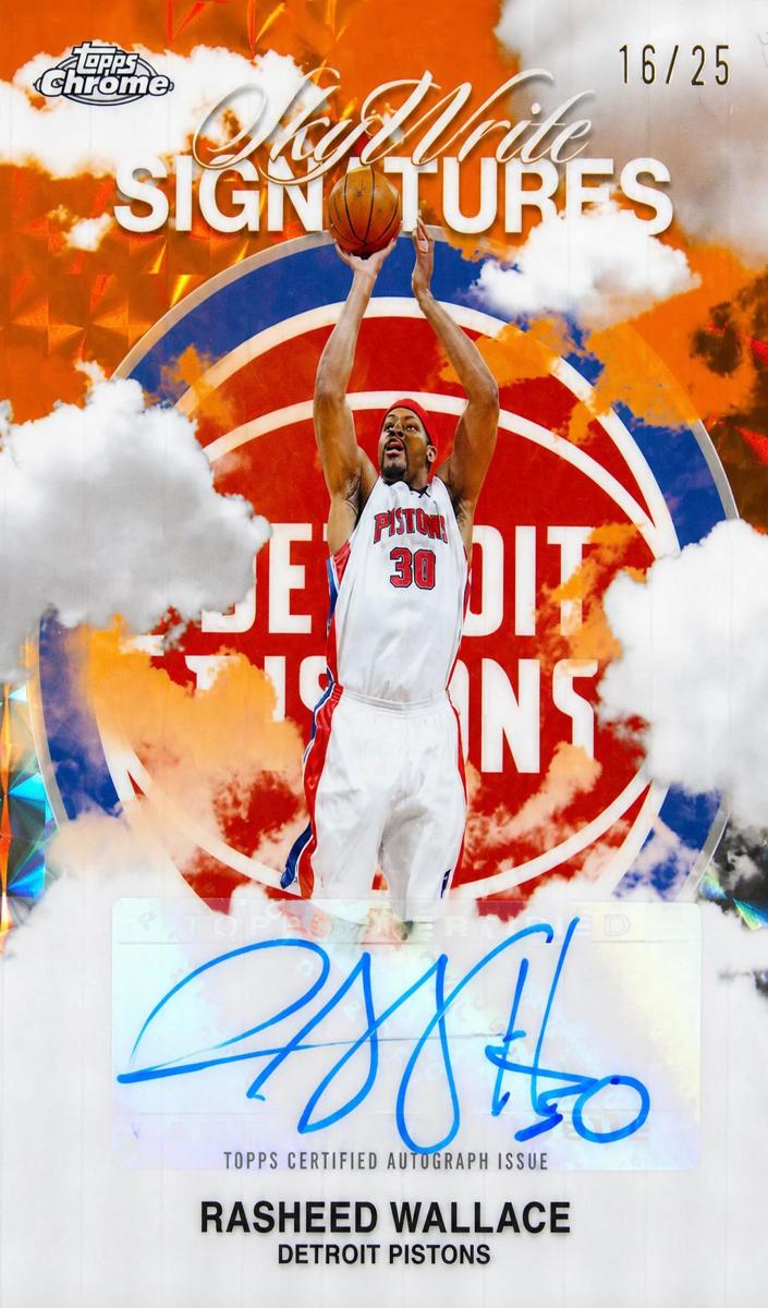 2025 Topps Chrome Basketball Geometric Orange Refractor Rasheed Wallace #SWS-RW